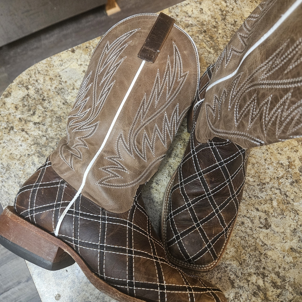 Anderson Bean Brown and Tan Cowboy Boots